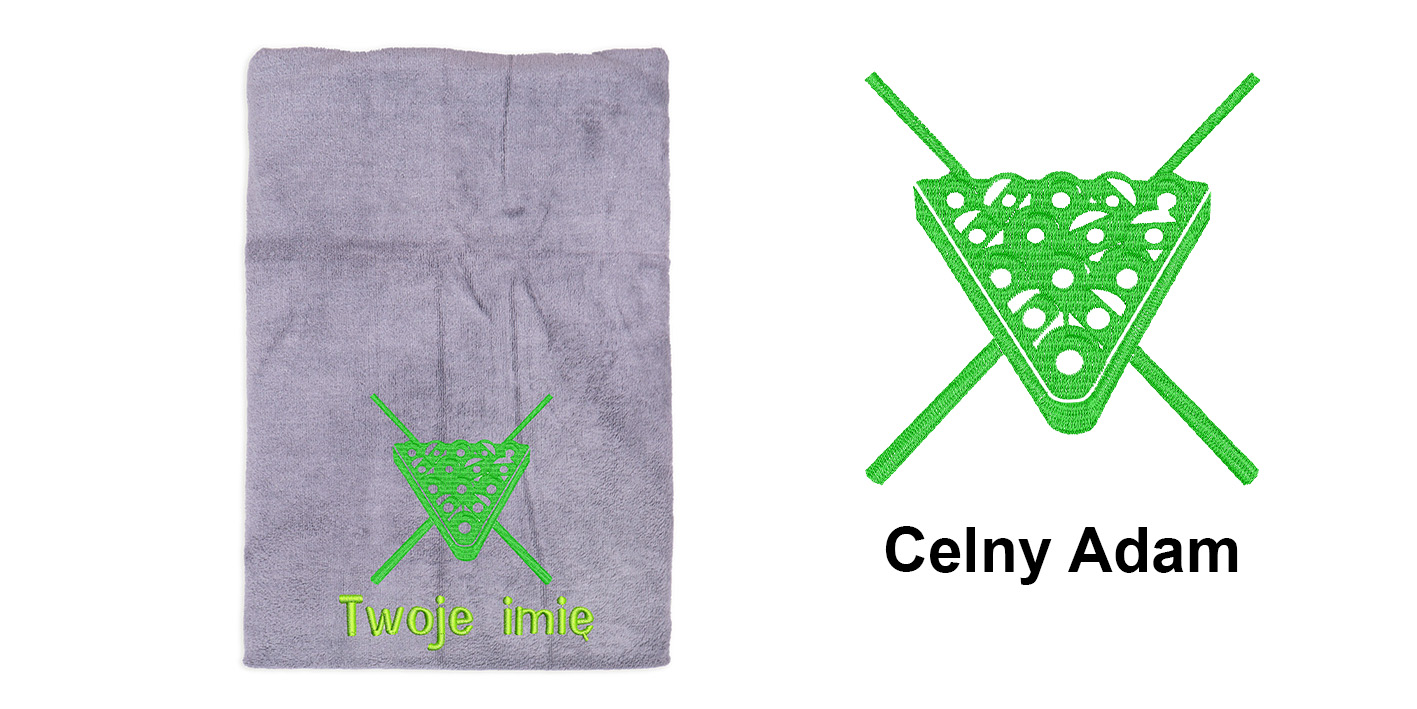 Ręcznik szybkoschnący z haftem dla bilardzisty